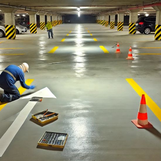 Markierungsarbeiten – Dienstleistung der Lange Bauwerkserhaltung GmbH